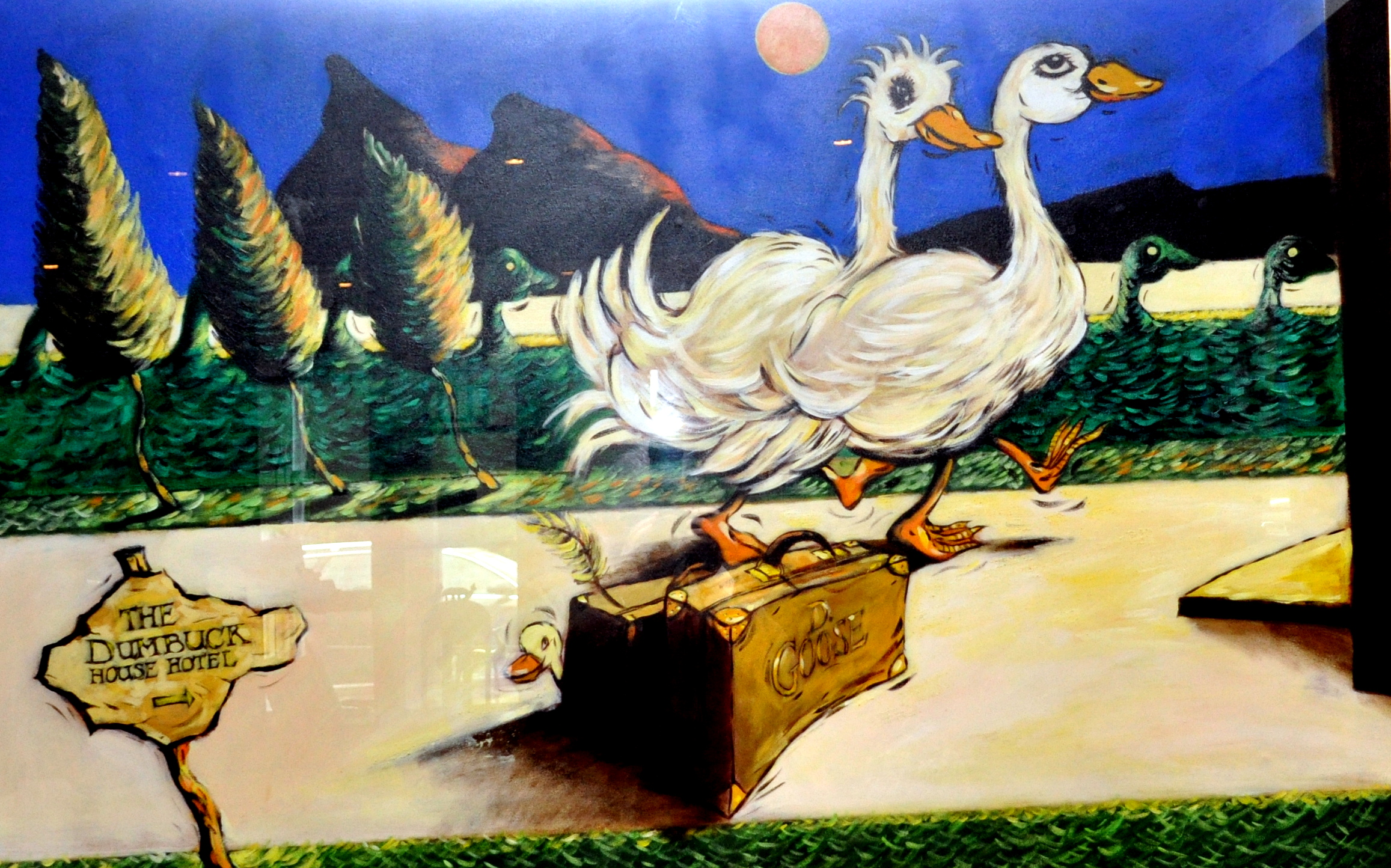 Dumbuck Times painting of the Scotch Watch in the bar. THE DEMOCRAT