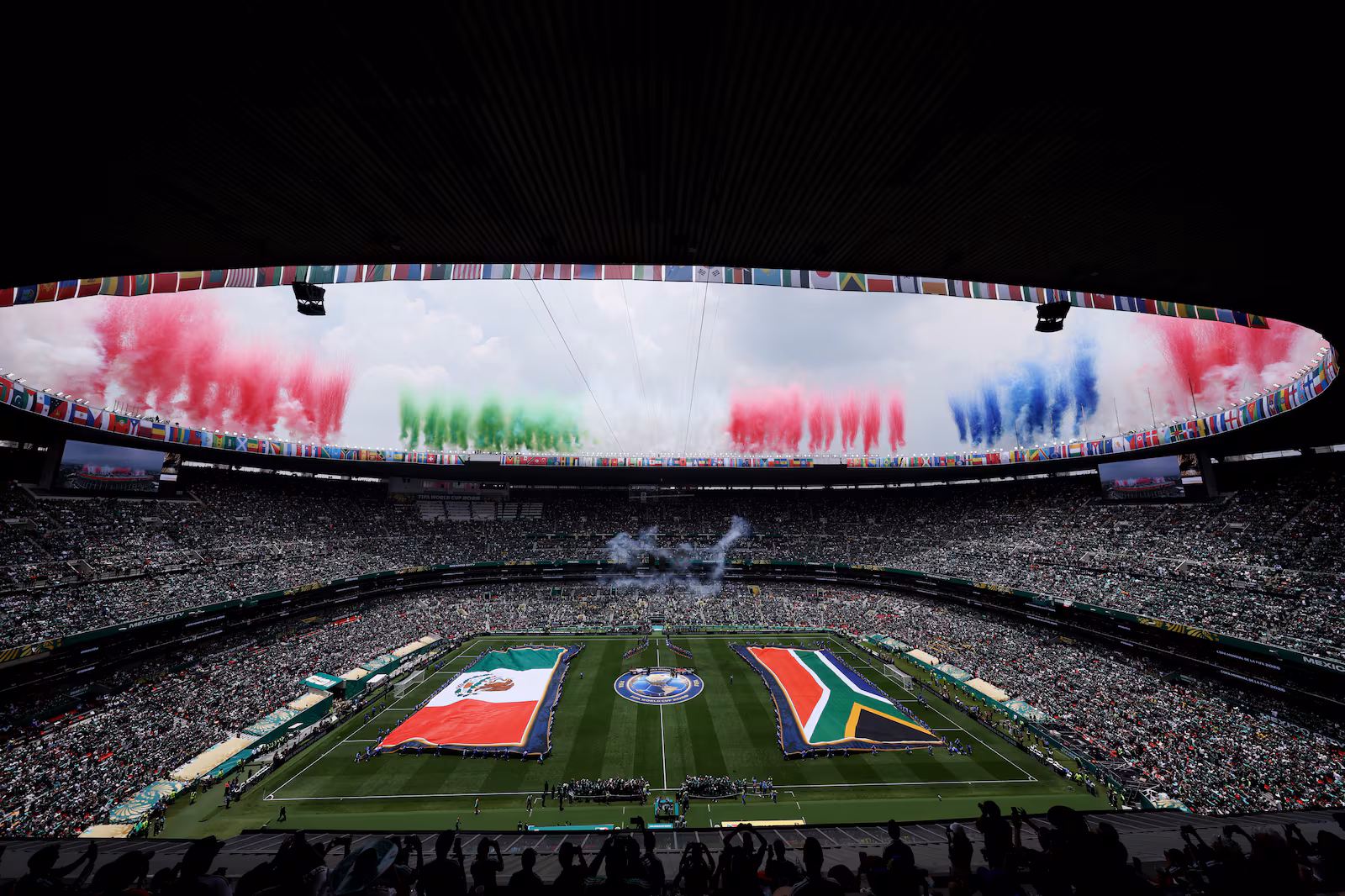 World Cup lift-off: 80,000 fans, nine South Africa players and three red cards