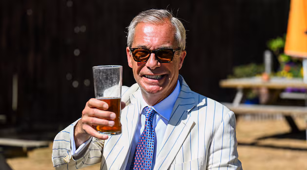 Farage in the sun